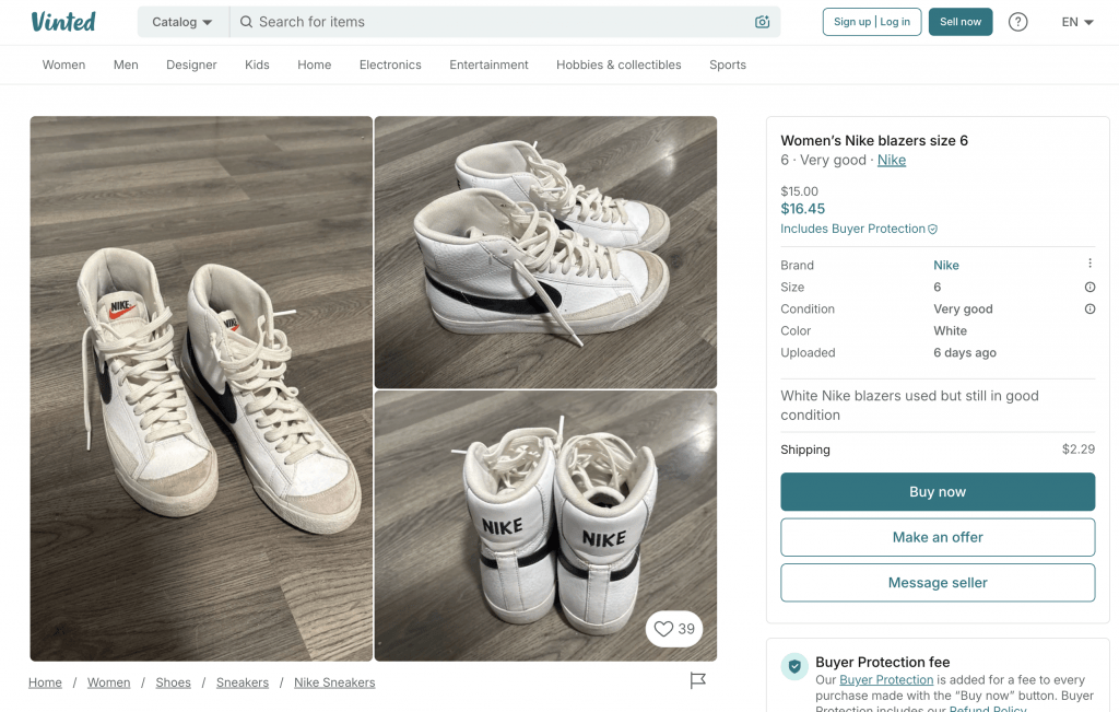Vinted listing images